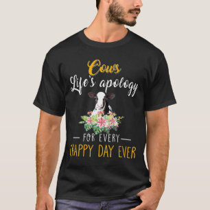 Camiseta Vacas Vivem Desculpas Por Todos Os Dias Engraçados
