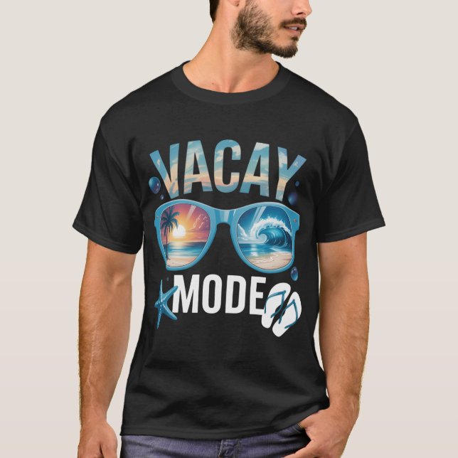 Camiseta Vacay Mode Beach Vacation Summer Cruise Getaway Ho (Frente)