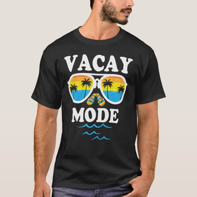 Camiseta Vacay Mode  For Summer Cruise Holiday Vacation Get (Frente)