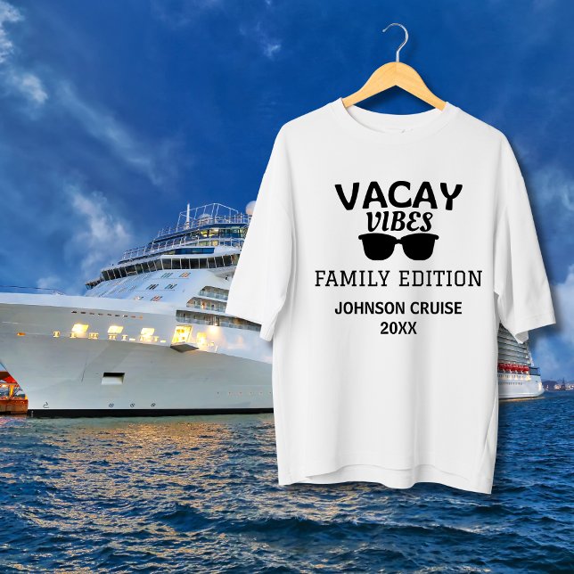 Camiseta Vacay Vibes Family Edition Family Reunion Cruise (Vacay Vibes Family Cruise Reunion Matching T-shirts)
