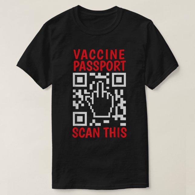 Camiseta Vaccine Passport Scan This Funny Anti Vaccine Unva (Frente do Design)