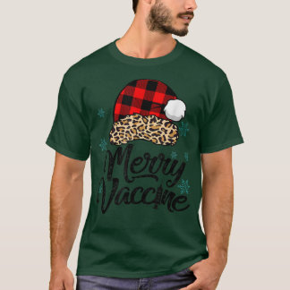Camiseta Vacina Feliz Y4Ry Leopard Santa Hat Natal Xma