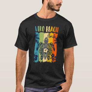 Camiseta Vacinação da Família Sea Turtle Retro Vero Beach