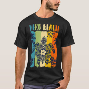 Camiseta Vacinação da Família Sea Turtle Retro Vero Beach