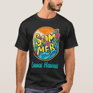 Camiseta Vacinação das Ilhas Kauai Summer Hawaii Souvenir S