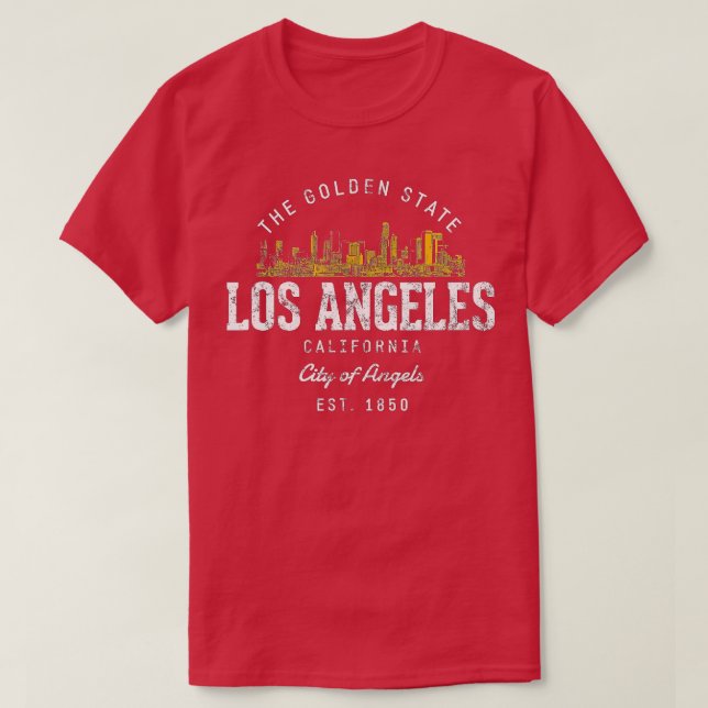Camiseta Vacinação dos Estados Unidos Souvenir Los Angeles (Frente do Design)