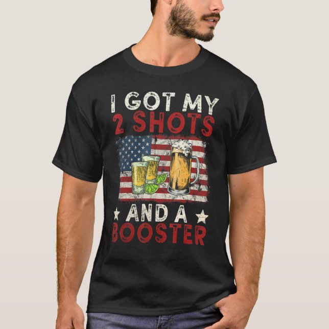 Camiseta Vacinação Engraçada Eu Tenho Meus Dois Sapatos E U (Frente)