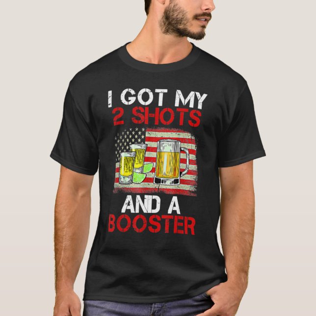 Camiseta Vacinação Engraçada Eu Tenho Meus Dois Sapatos E U (Frente)