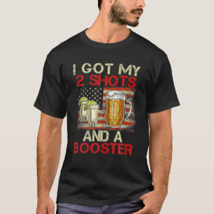 Camiseta Vacinação Engraçada Eu Tenho Meus Dois Sapatos E U