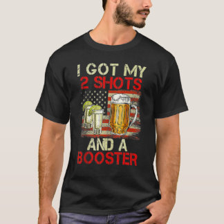 Camiseta Vacinação Eu Tenho Meus Dois Sapatos E Uma Bebida