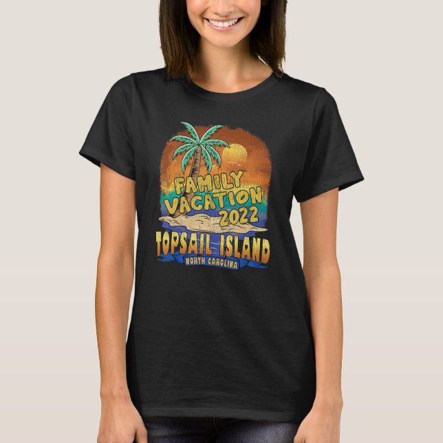 Camiseta Vacinação Familiar 2022 da Topsail Island North Ca (Frente)