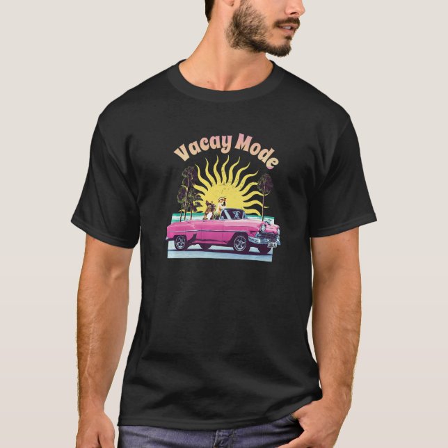 Camiseta Vacinação No Modo Férias Cães De Verão Em Converti (Frente)