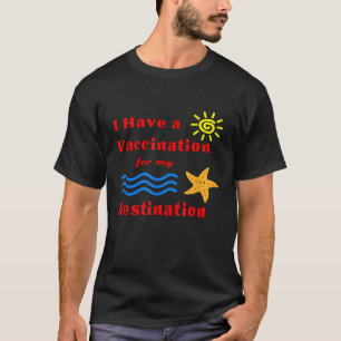 Camiseta Vacinação para minha viagem de férias para o Carib