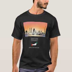 Camiseta Vacinação Skyline Souvenir dubai emirat árabe unid