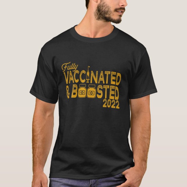 Camiseta Vacinada Completamente E Aumentada 2022 Pro Vaccin (Frente)