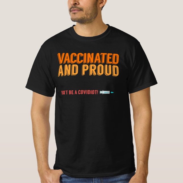 Camiseta Vacinada e Orgulhosa (Frente)