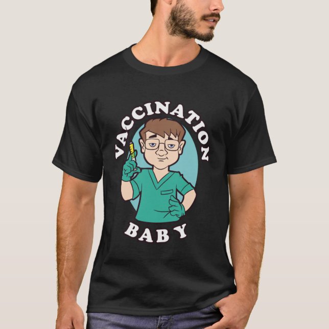 Camiseta Vacinado 2021 Eu estou vacinado contra a gripe (Frente)