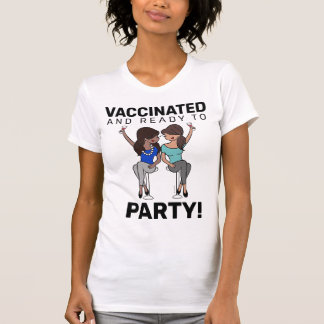 Camiseta Vacinado e pronto para festa - Vinho