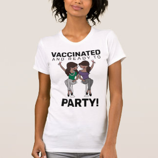 Camiseta Vacinado e pronto para festa - Vinho