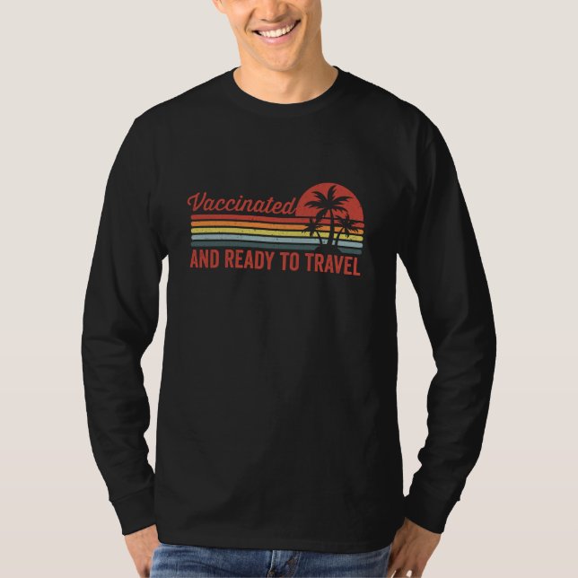 Camiseta Vacinado e pronto para viagem (Frente)