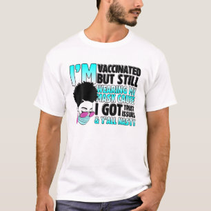 Camiseta VACINADO, Mas ainda Vestindo minha máscara, você