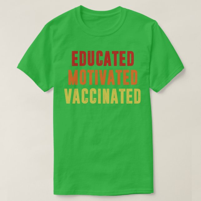 Camiseta Vacinado Motivado Educado (Frente do Design)