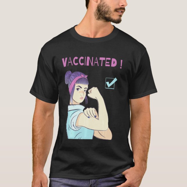 Camiseta Vacinado Pensa Na Imunização De Vacinas A (Frente)