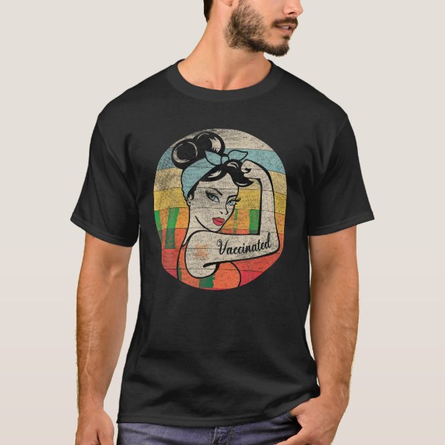 Camiseta Vacinado Retro Teto Acredita em Vacinas Immuniza (Frente)