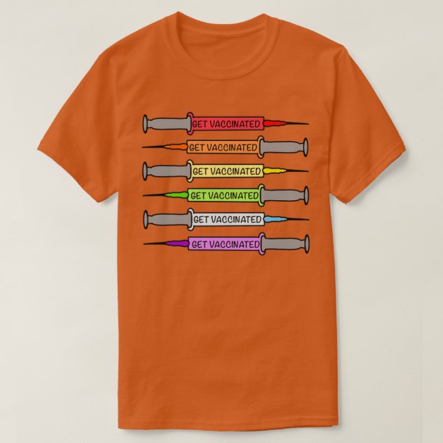 Camiseta Vacinas Arco-Íris 5 (Frente do Design)