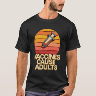 Camiseta Vacinas Causam Seringa De Adultos Pro Science Saúd