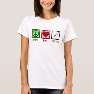 Camiseta Vacinas De Amor Pela Paz Enfermeiras De Vacinaçã