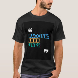 Camiseta Vacinas Salvem Vidas Camisa-T   Sensibilização par