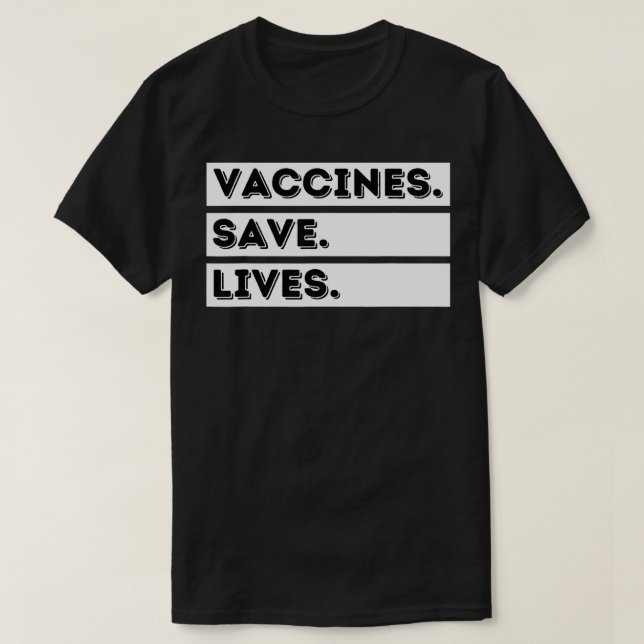 Camiseta Vacinas Salvem Vidas ProVacina e Imunização (Frente do Design)