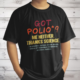 Camiseta Vacinas Trabalham Obrigados Estudante de Epidemiol