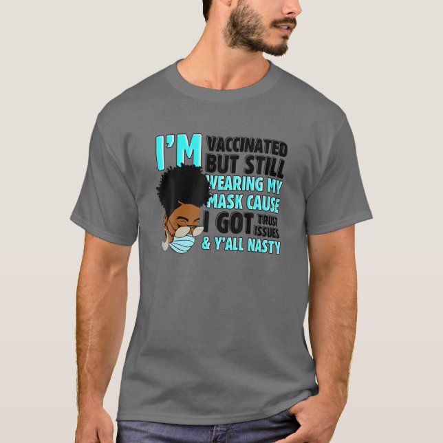 Camiseta Vacinei Uma Vacina Engraçada Humor Pro Vacina B (Frente)