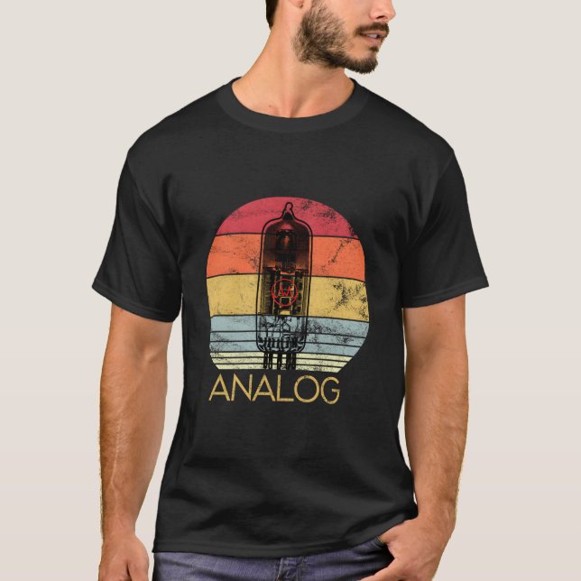 Camiseta Vácuo Tubo Analógico Válvula De Áudio Amp Hi Fi Ou (Frente)