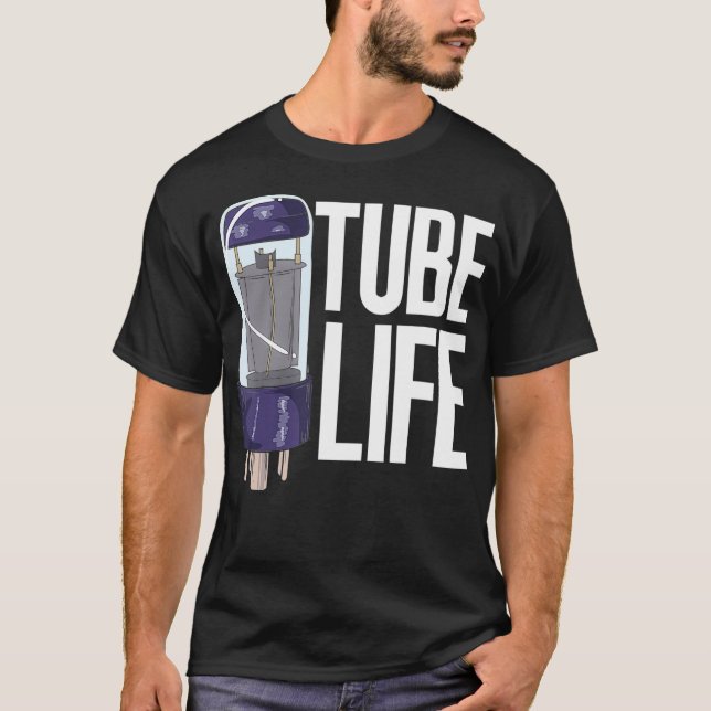 Camiseta Vacuum Tube Life Audio Amp Audiophile analógico (Frente)