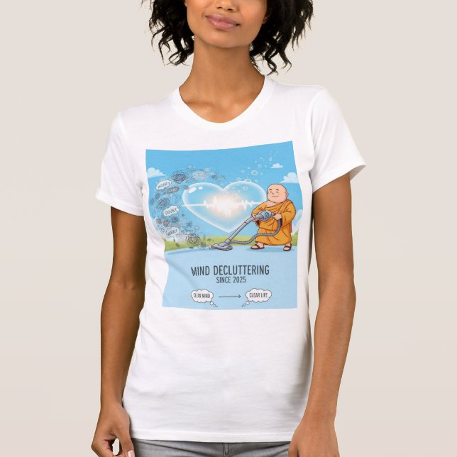 Camiseta Vacuuming Worry Away — The Daily Clarity Practice (Frente)