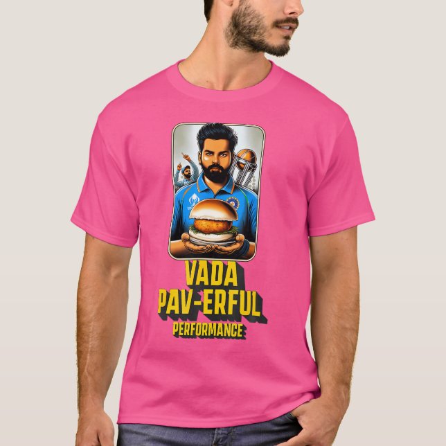 Camiseta Vada Pav Erful Performance Desi Comida Engraçado P (Frente)