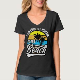 Camiseta Vaga de acampamento Verão ao ar livre da praia