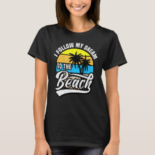 Camiseta Vaga de acampamento Verão ao ar livre da praia