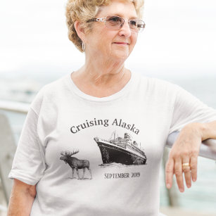 Camiseta Vaga de cruzeiro do navio do Alasca Moose Cruise
