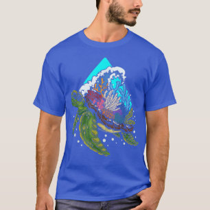 Camiseta Vaga de Tartaruga Marítima Ocean Island Viagem Haw