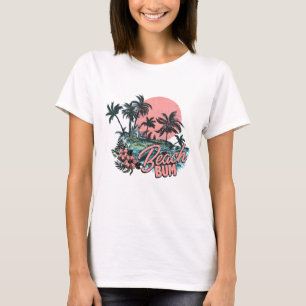 Camiseta Vagabundo de Praia Palma Tropical Sol Retro Desgas