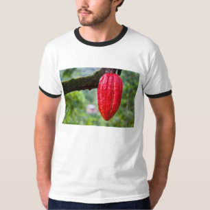 Camiseta vagem de cacau vermelha