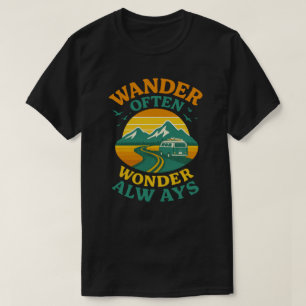 Camiseta Vague Freqüentemente, Maravilhe-se Sempre Citação