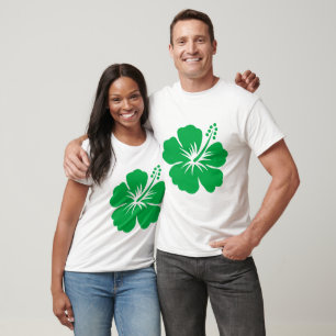 Camiseta Vai a flor verde do hibiscus