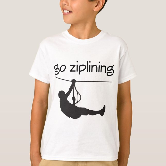 Camiseta Vai a ideia do presente de Ziplining (Frente)