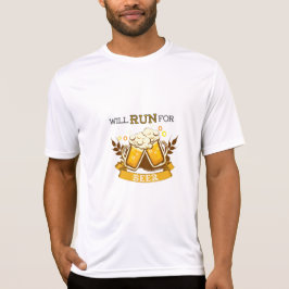 Camiseta Vai correr para a cerveja, correndo design