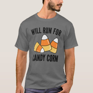 Camiseta Vai Correr Para Candy Corn Engraçado Crianças Adul